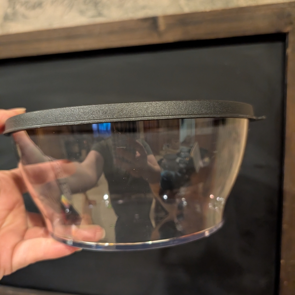 New! Tupperware Clearly Elegant bowl with black matte seal